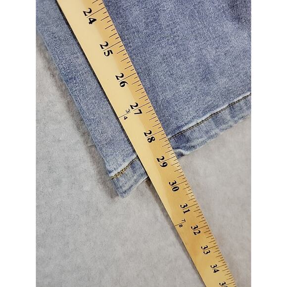 Fire & Rain Blue Denim Wide Leg Cargo Jeans Junior Women's 1 Stretch - Picture 9 of 13
